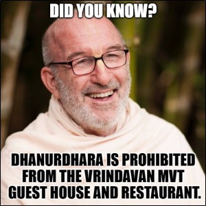 Dhanurdhara Swami ISKCON Vrindavan Gurukula MVT Trustee Guest House Restaurant Child Abuse Child Protection GBC Hare Krishna